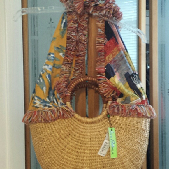 Sam Edelman fabric/straw bag - Picture 3 of 5